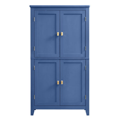 Freestanding storage cabinet with adjustable shelves for bathroom - image 1