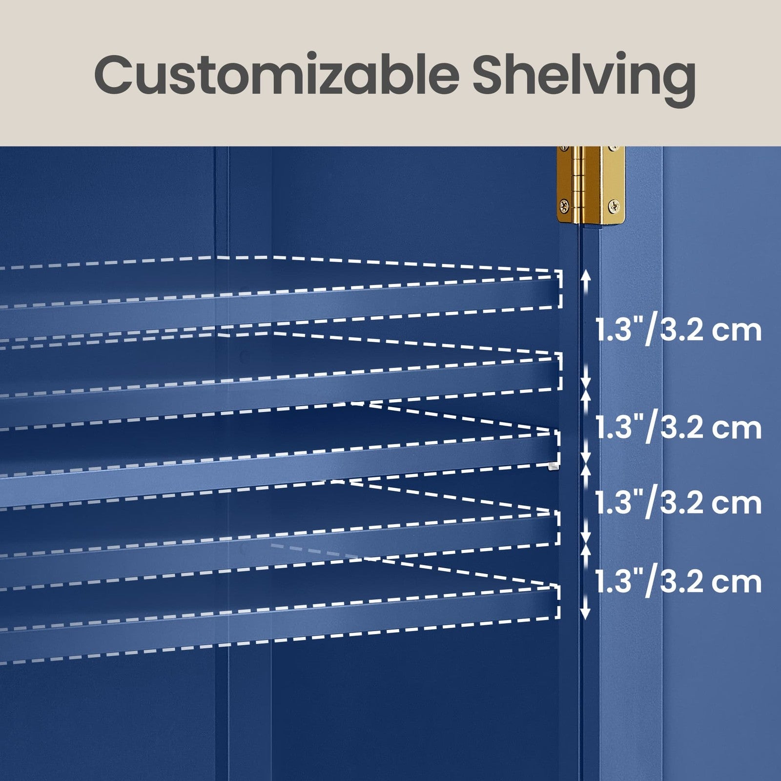 Freestanding storage cabinet with adjustable shelves for bathroom - image 7