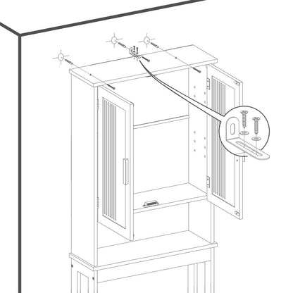 White Over-the-Toilet Storage Cabinet - image 4