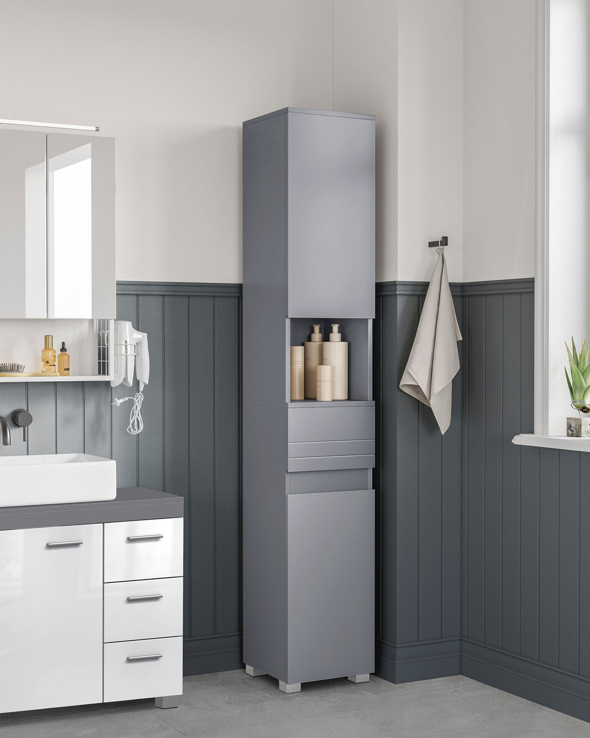 Slim Bathroom Storage Cabinet