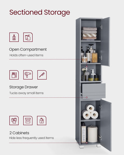 Slim Bathroom Storage Cabinet