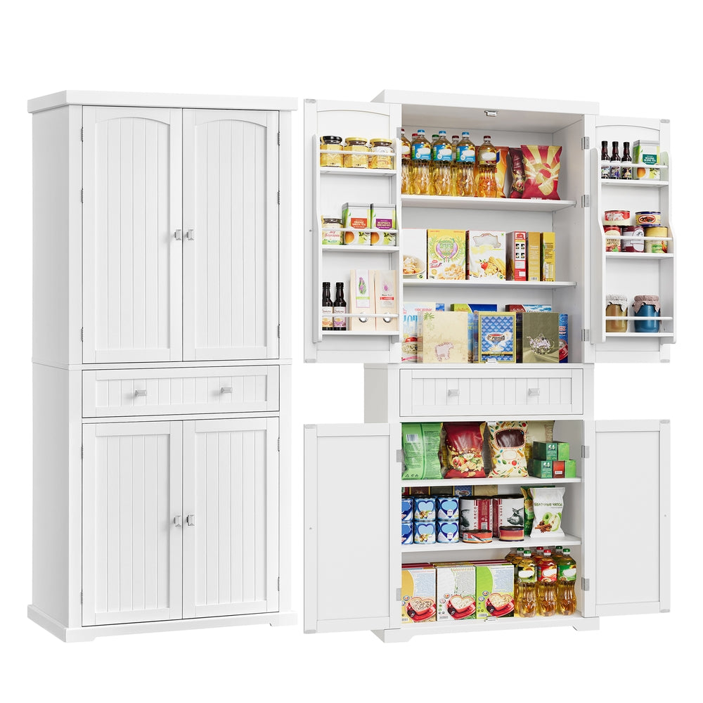 71.7-Inch High Freestanding Tall Cupboard Storage Cabinet