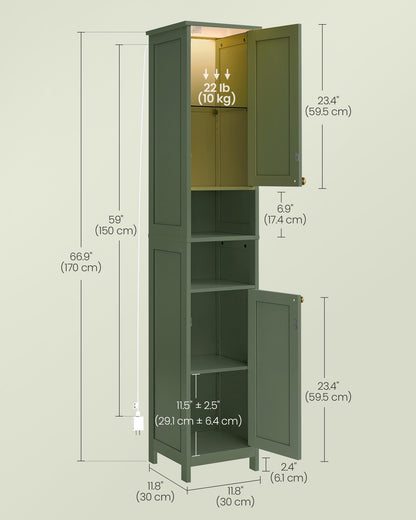 Tall Bathroom Cabinet with Lights - image 4