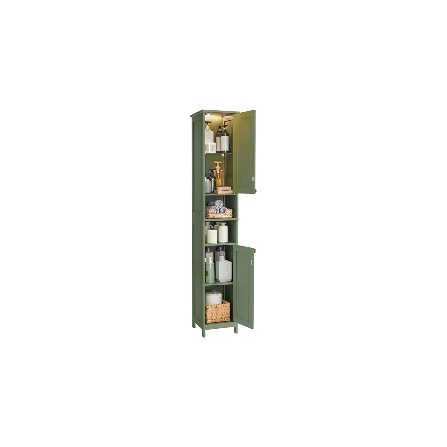 Tall Bathroom Cabinet with Lights - image 9