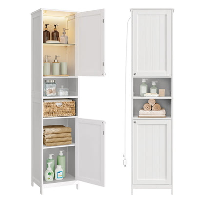Tall Bathroom Cabinet with Lights