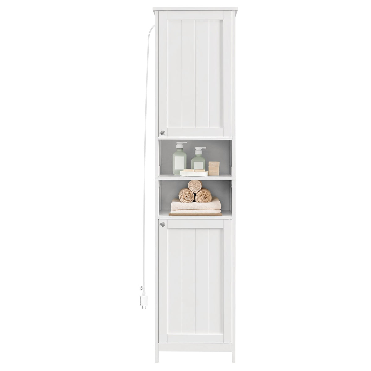 Tall Bathroom Cabinet with Lights