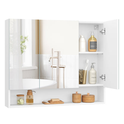 35.4" Wide Bathroom Mirror with Storage