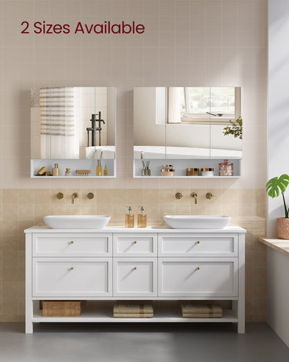 35.4" Wide Bathroom Mirror with Storage