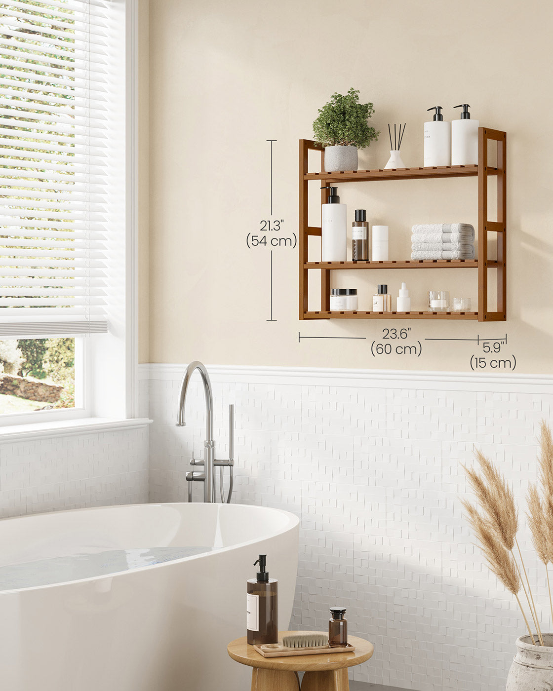 3-Tier Bamboo Bathroom Shelf