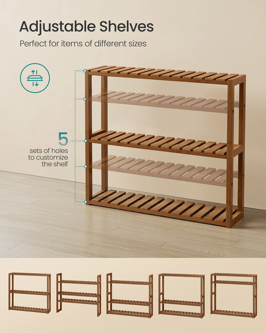 3-Tier Bamboo Bathroom Shelf