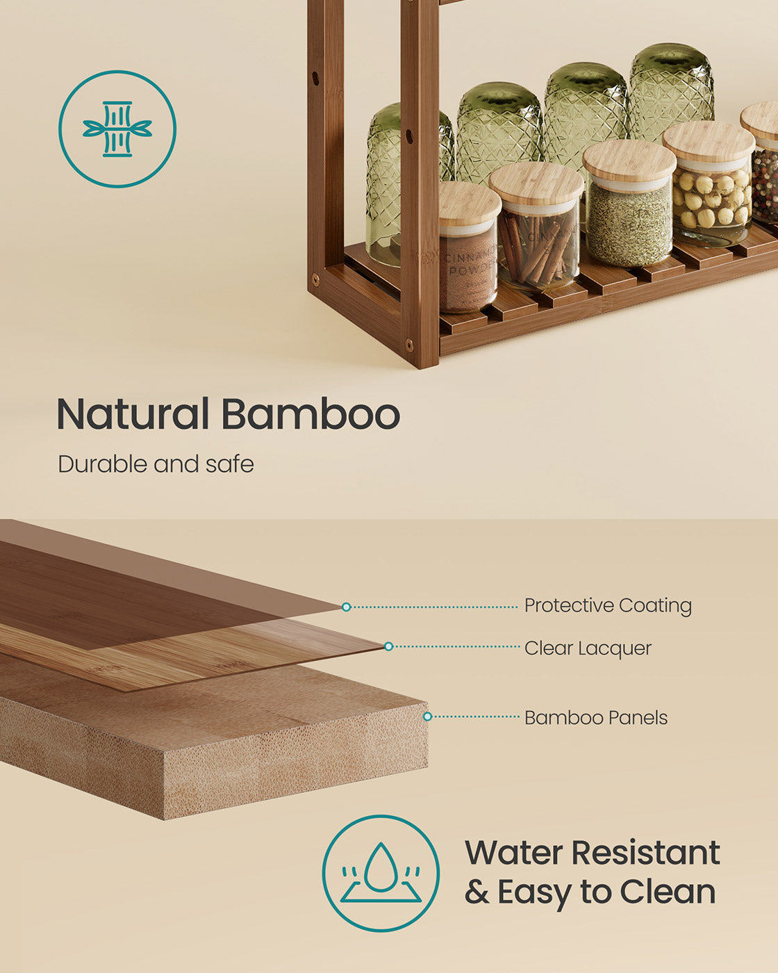 3-Tier Bamboo Bathroom Shelf