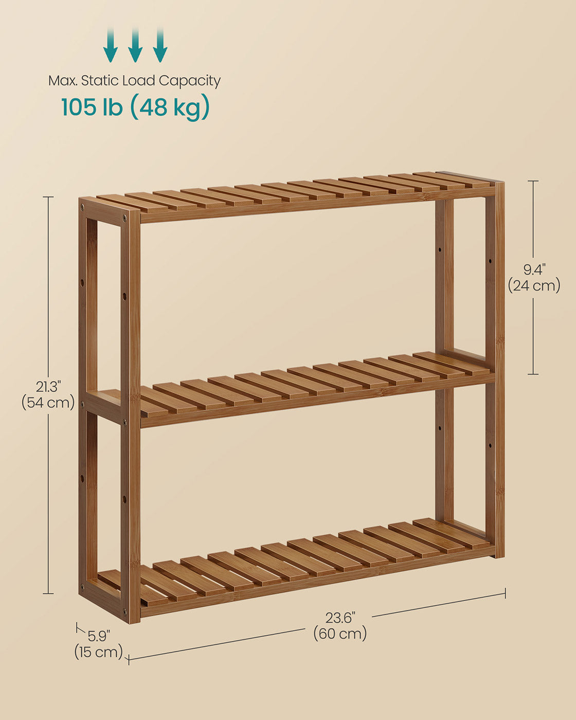 3-Tier Bamboo Bathroom Shelf