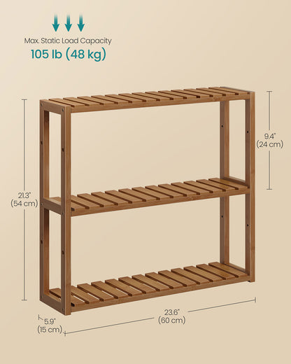 3-Tier Bamboo Bathroom Shelf