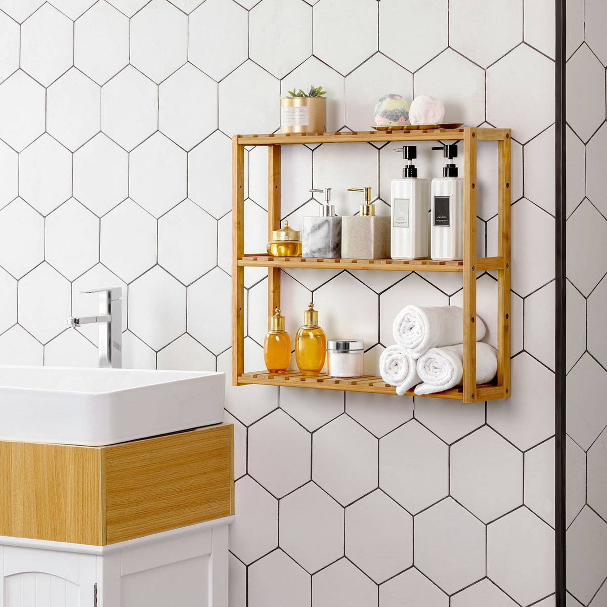 Bamboo Bathroom Shelf