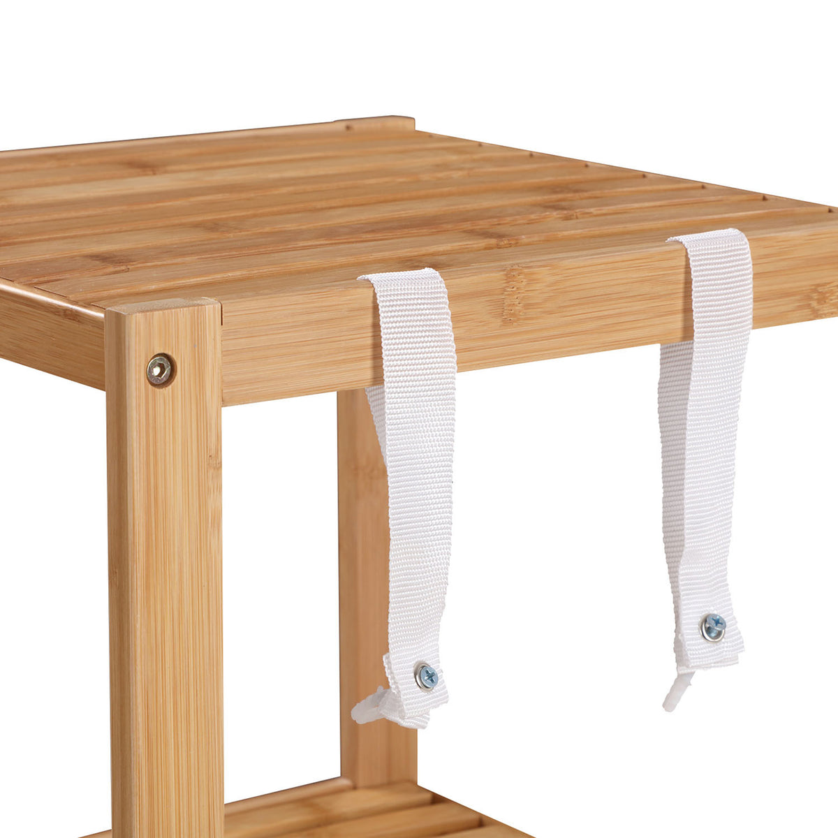 100% Bamboo Bathroom Shelf, 4-Tier Multifunctional Storage Rack, Shelving Unit 38.6" x 13" x 13"