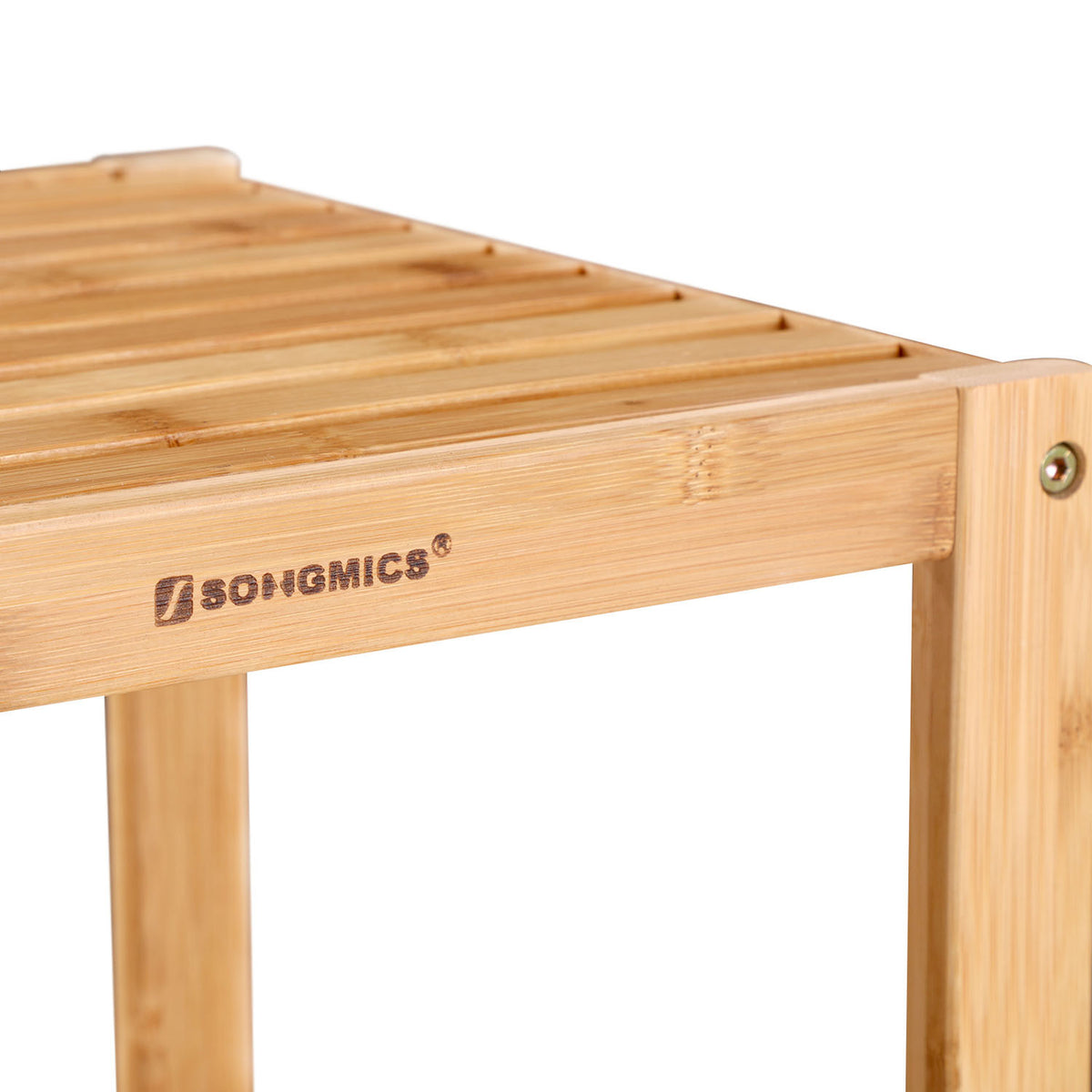 100% Bamboo Bathroom Shelf, 4-Tier Multifunctional Storage Rack, Shelving Unit 38.6" x 13" x 13"