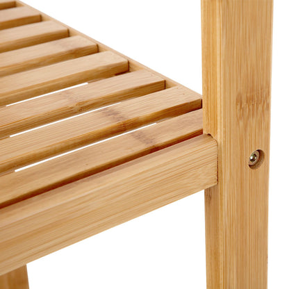 5-Tier Bamboo Bathroom Shelf, Standing Kitchen Rack, 13" x 13" x 57.5"