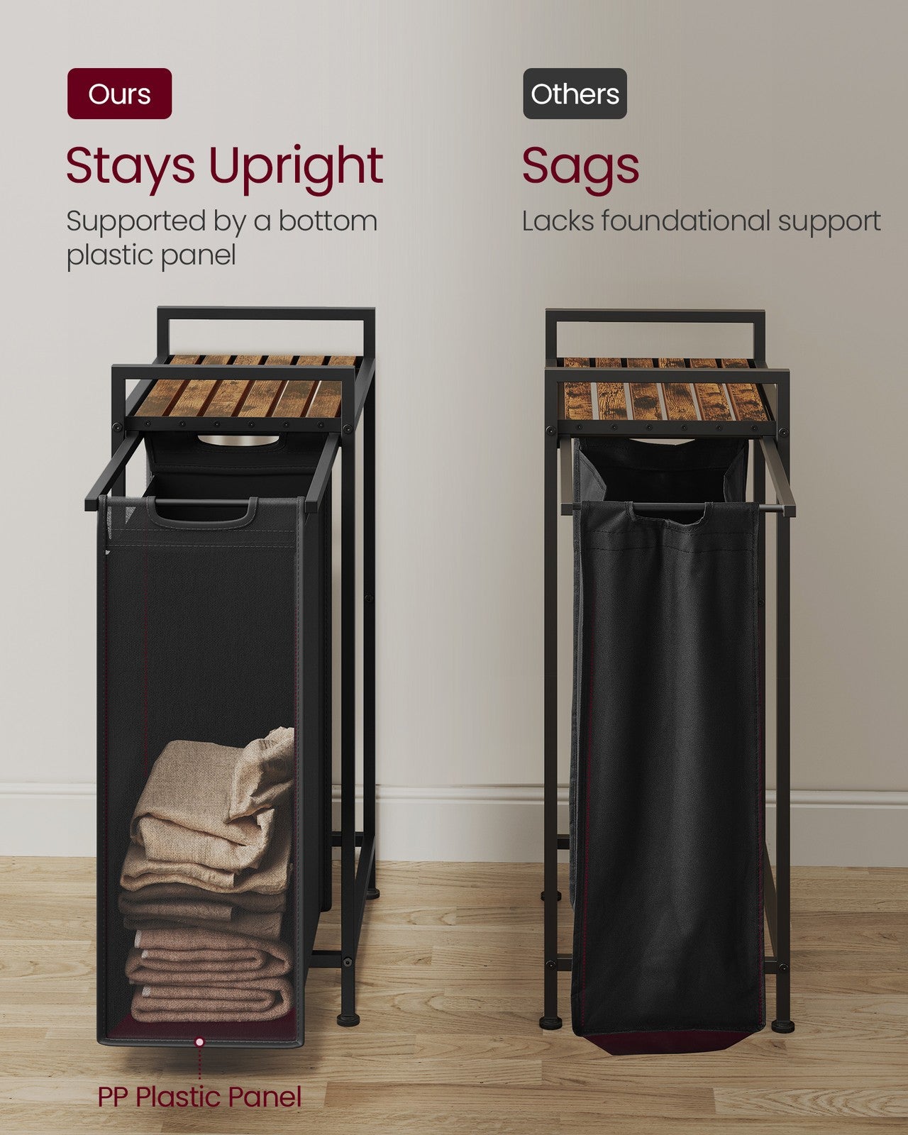 Laundry Sorter with A Pull-Out and Removable Bag, 12.7 Gallons (47 L) - image 4