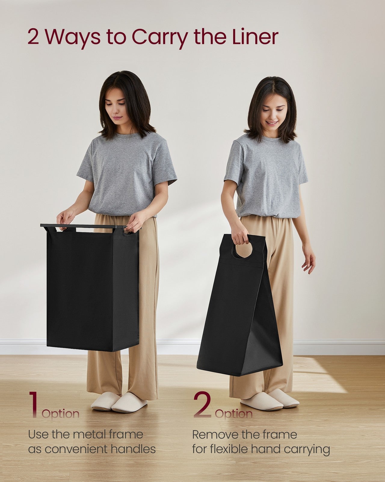 Laundry Sorter with A Pull-Out and Removable Bag, 12.7 Gallons (47 L) - image 6