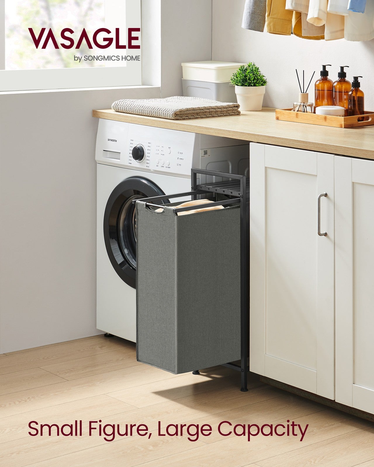 Laundry Sorter with A Pull-Out and Removable Bag, 12.7 Gallons (47 L) - image 8
