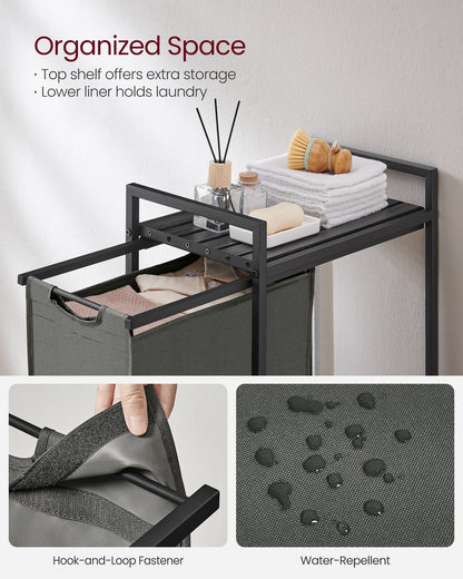 Laundry Sorter with A Pull-Out and Removable Bag, 12.7 Gallons (47 L) - image 9