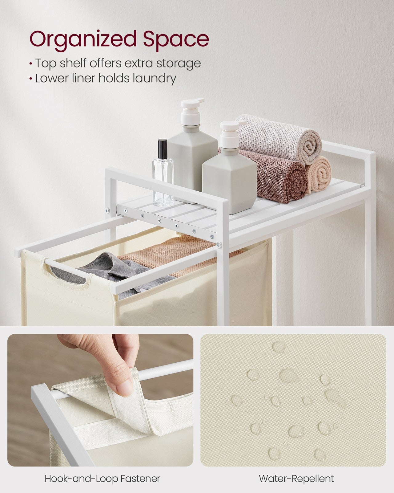 Laundry Sorter with A Pull-Out and Removable Bag, 12.7 Gallons (47 L) - image 15