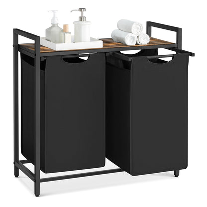 Laundry Hamper with 2 Pull-Out and Removable Bags, 2 x 12.1 Gallons (46L) - image 25