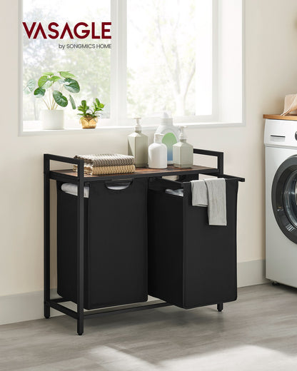 Laundry Hamper with 2 Pull-Out and Removable Bags, 2 x 12.1 Gallons (46L) - image 26