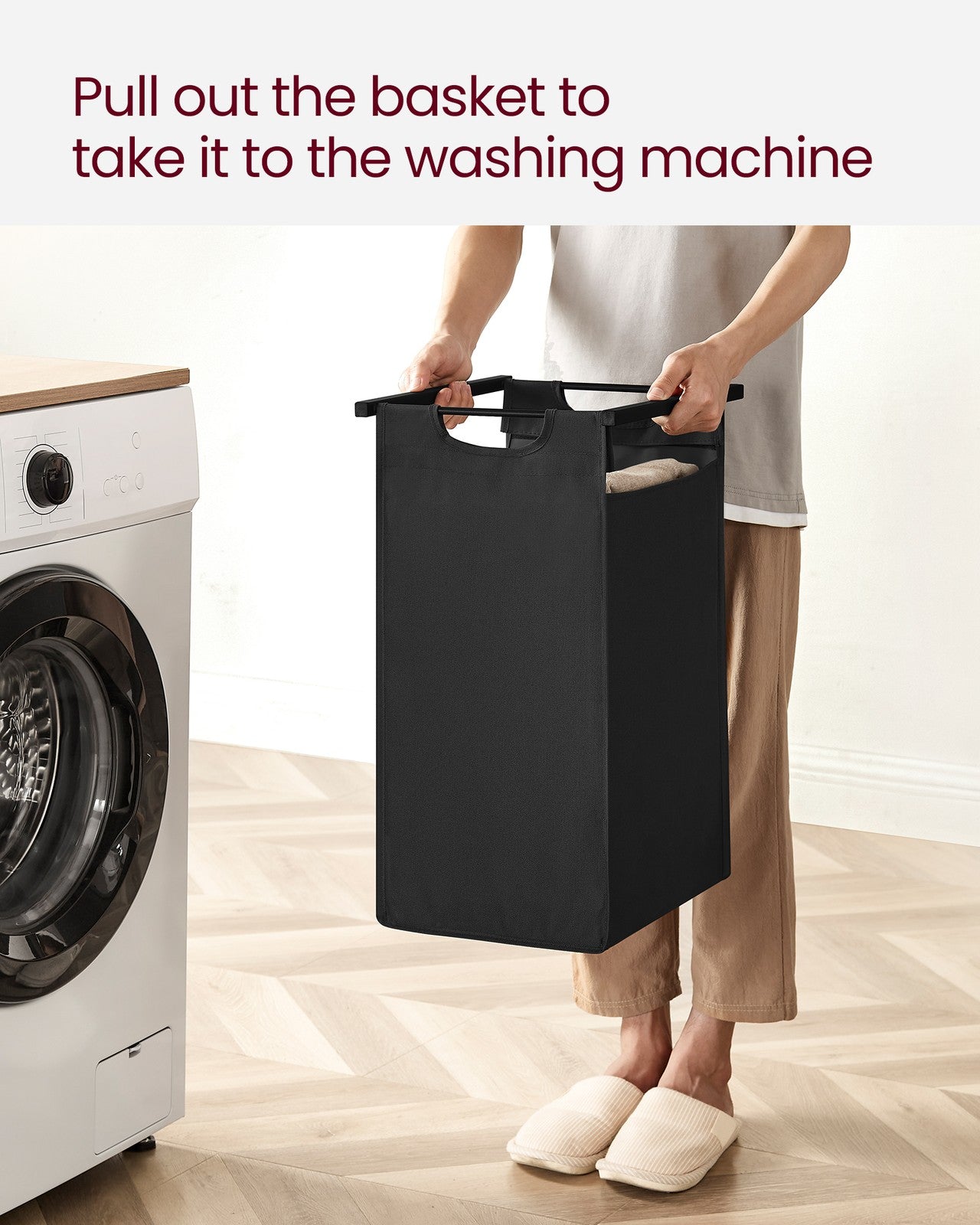 Laundry Hamper with 2 Pull-Out and Removable Bags, 2 x 12.1 Gallons (46L) - image 32