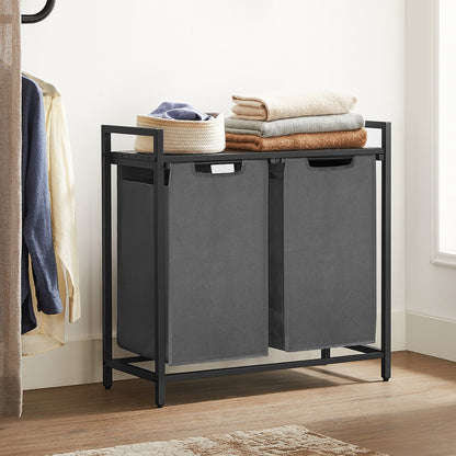 Laundry Hamper with 2 Pull-Out and Removable Bags, 2 x 12.1 Gallons (46L) - image 3