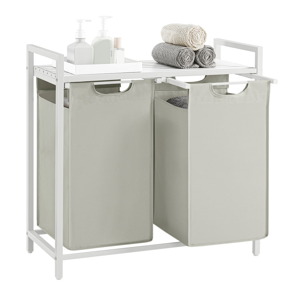 Laundry Hamper with 2 Pull-Out and Removable Bags, 2 x 12.1 Gallons (46L) - image 17