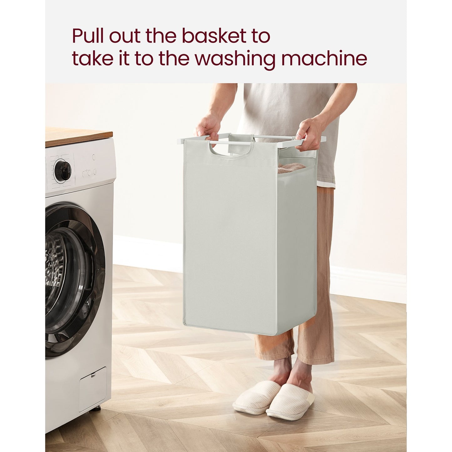 Laundry Hamper with 2 Pull-Out and Removable Bags, 2 x 12.1 Gallons (46L) - image 24