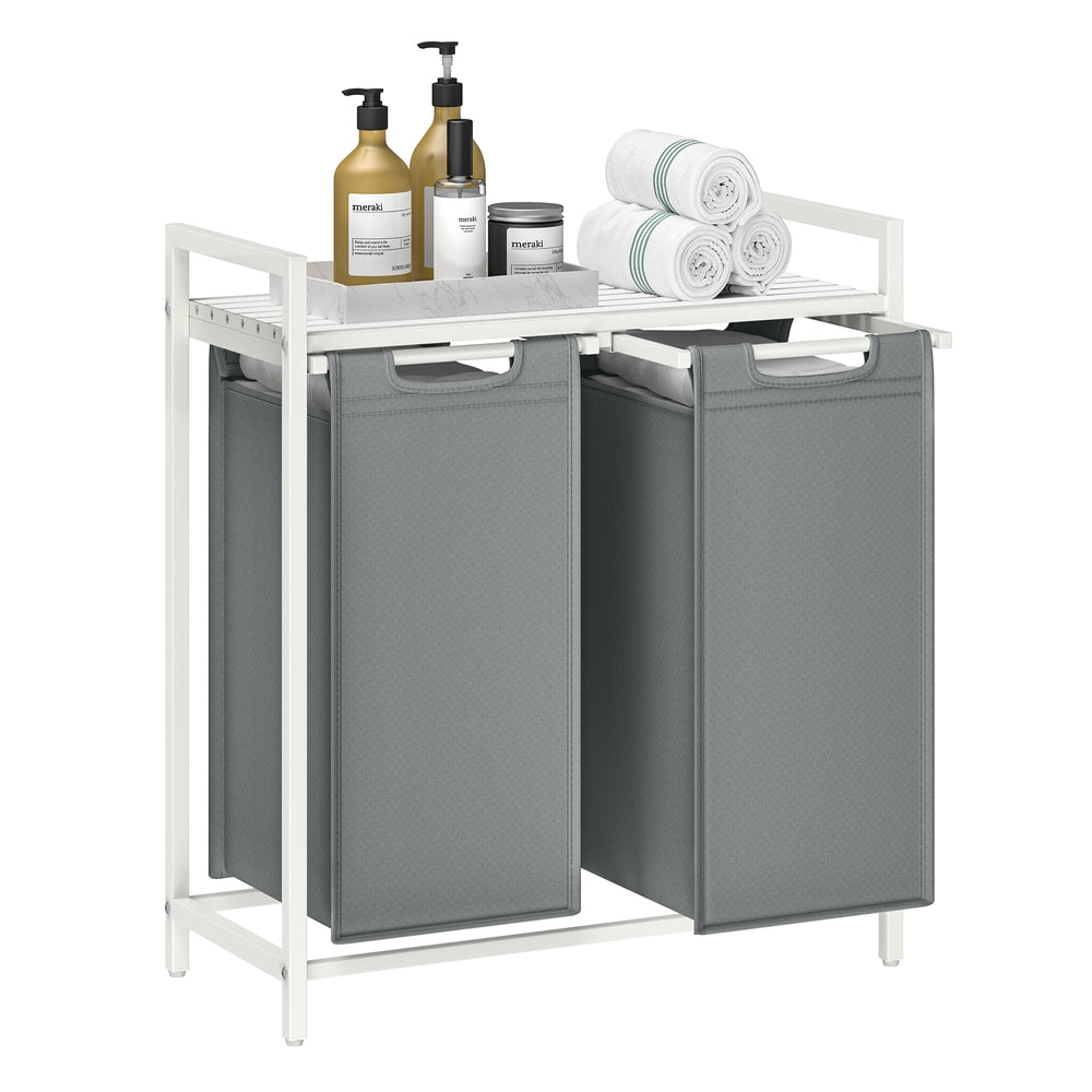Laundry Hamper with 2 Pull-Out and Removable Bags, 2 x 12.1 Gallons (46L) - image 10