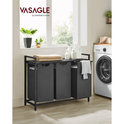 Laundry Hamper with 3 Pull-Out and Removable Bags, 3 x 10 Gallons (38L) - image 2