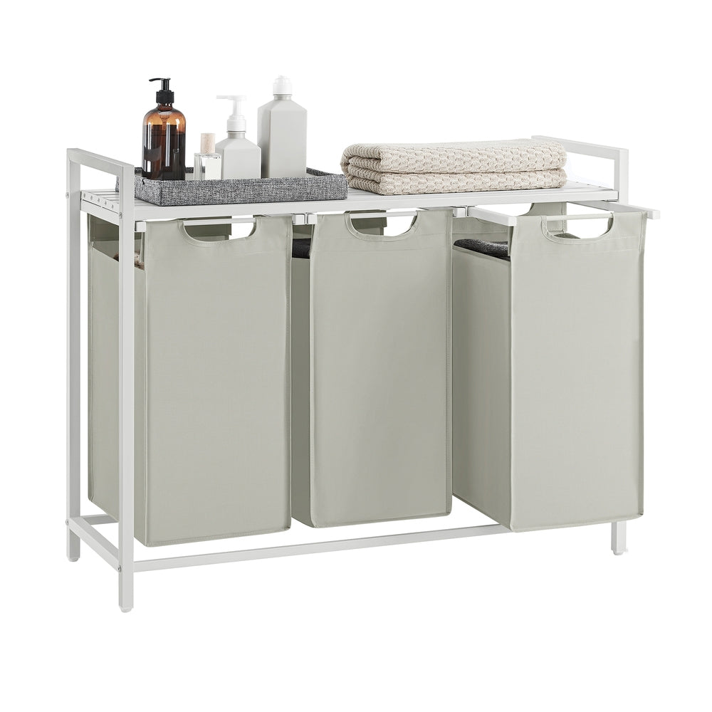 Laundry Hamper with 3 Pull-Out and Removable Bags, 3 x 10 Gallons (38L) - image 27