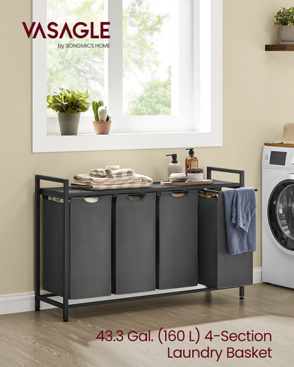 Laundry Hamper with 4 Pull-Out and Removable Bags, 4 x 10.6 Gallons (40L) - image 16