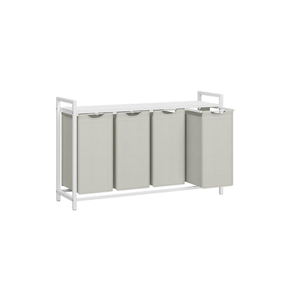 Laundry Hamper with 4 Pull-Out and Removable Bags, 4 x 10.6 Gallons (40L) - image 2