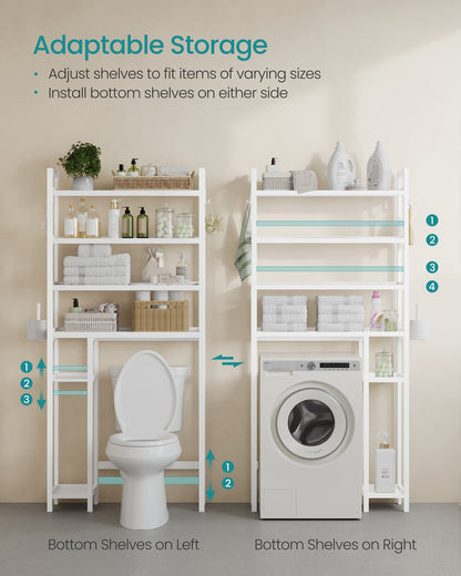 Over the Toilet Storage Shelf with Toilet Paper Holder