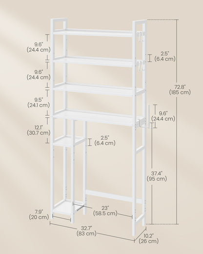 Over the Toilet Storage Shelf with Toilet Paper Holder