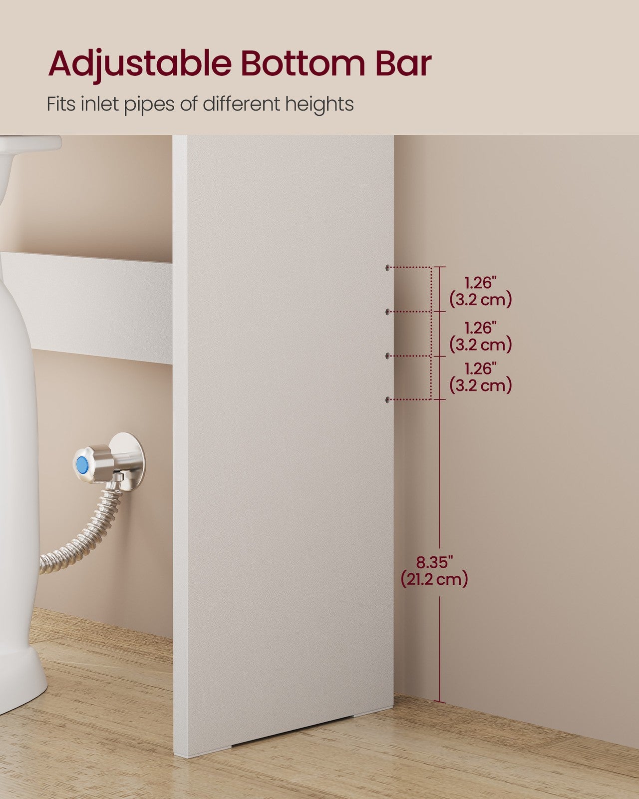 Bathroom storage shelf with paper holder over toilet - image 11