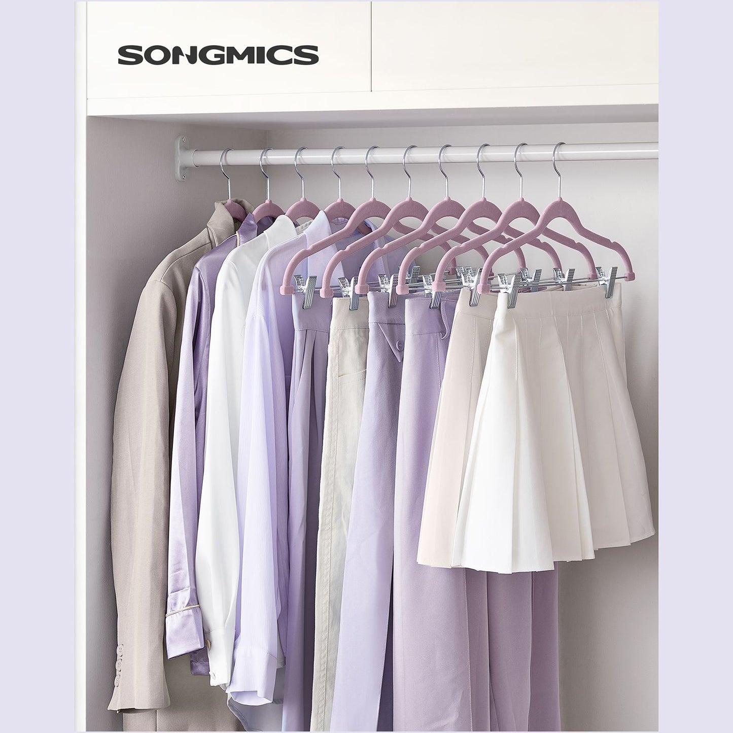30-Pack Pants Hangers with Adjustable Clips - HWLEXTRA 