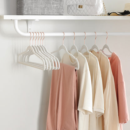 50 Pack Non-Slip Hangers with Rose Gold-Colored Swivel Hooks - image 4