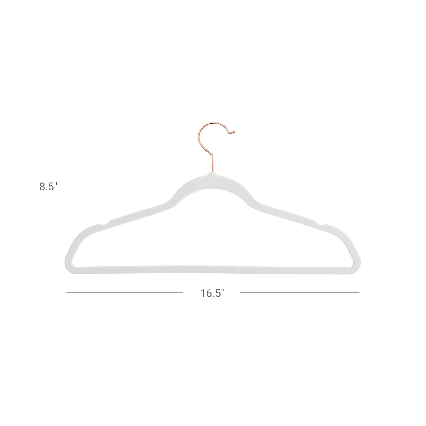 50 Pack Non-Slip Hangers with Rose Gold-Colored Swivel Hooks - image 7