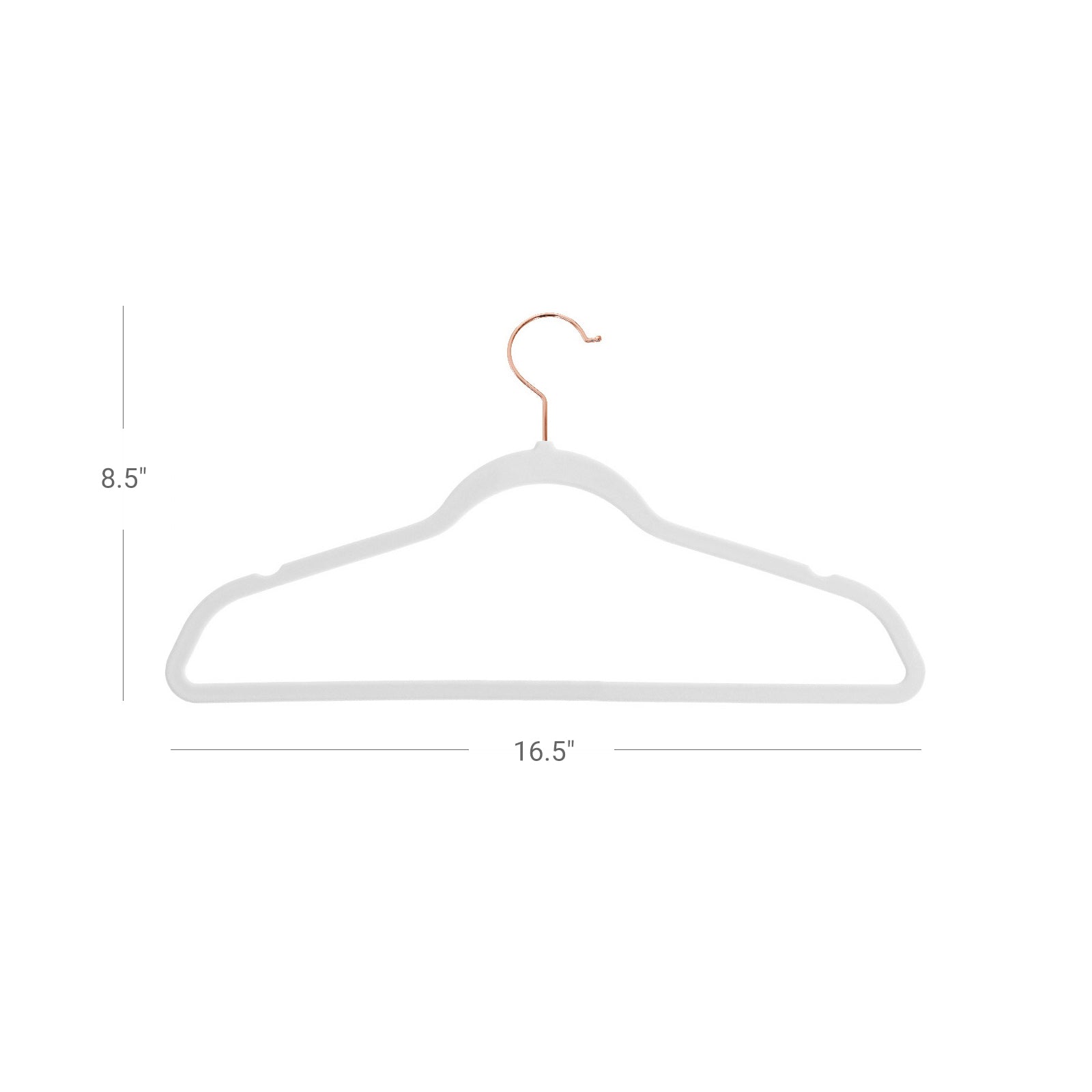 50 Pack Non-Slip Hangers with Rose Gold-Colored Swivel Hooks - image 7