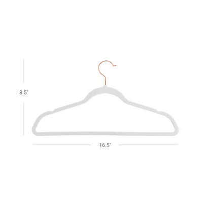 50 Pack Non-Slip Hangers with Rose Gold-Colored Swivel Hooks - image 7