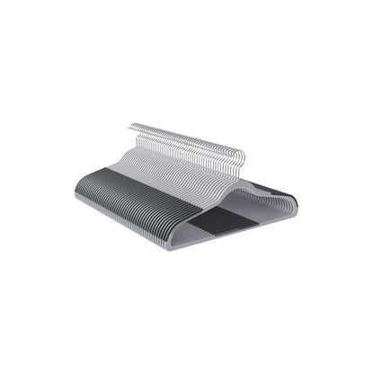 50-Pack Non-Slip Plastic Clothes Hangers — Light and Dark Grey