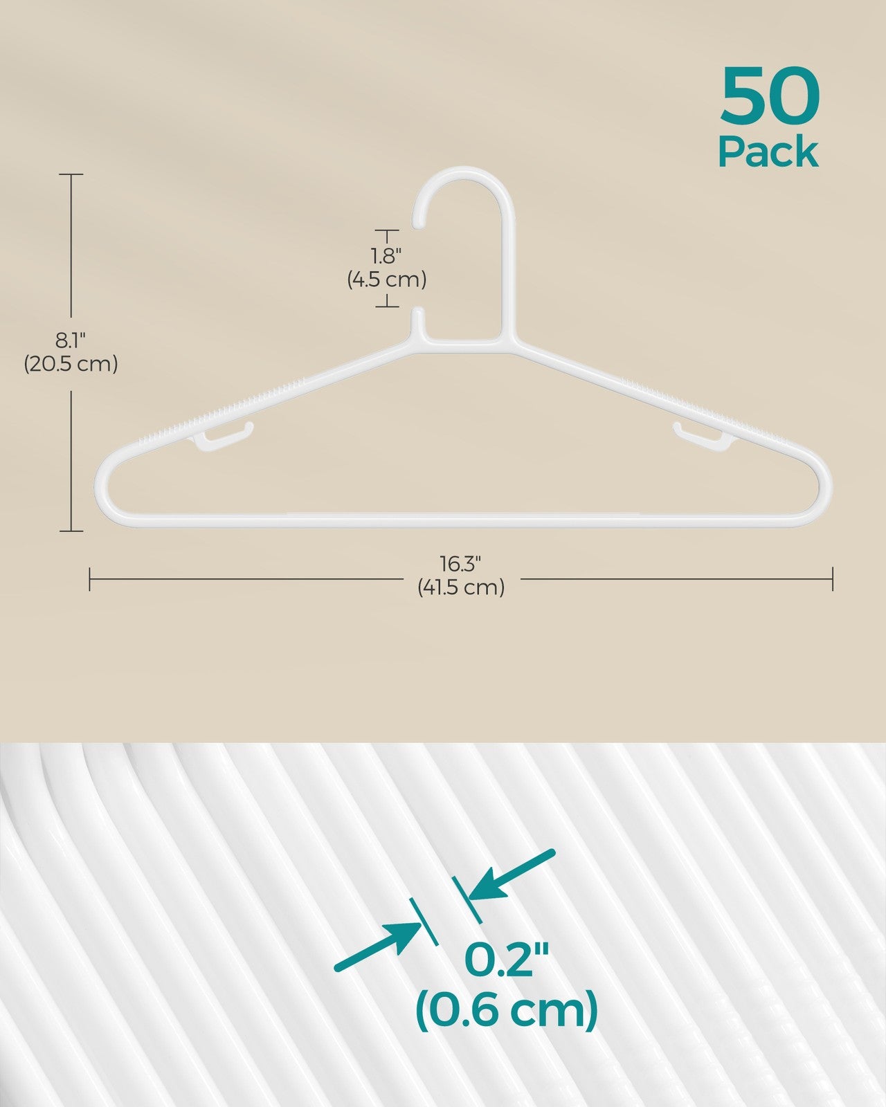 Plastic Clothes Hangers 50 Pack - image 6