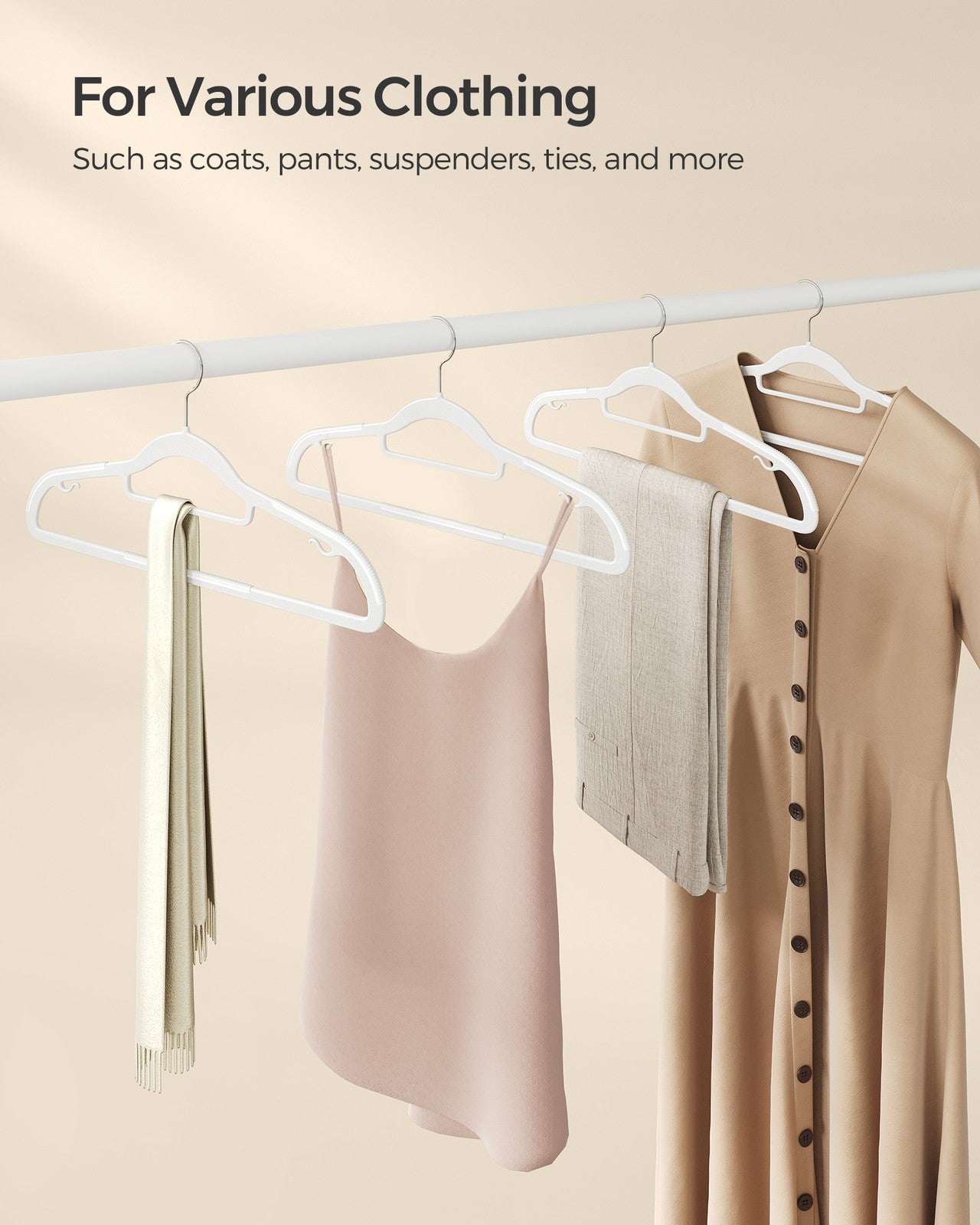 Pack of 50 Heavy-Duty Plastic Hangers with Non-Slip Design - image 6