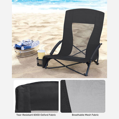 Set of 2 Portable Beach Chairs for Adults - HWLEXTRA 