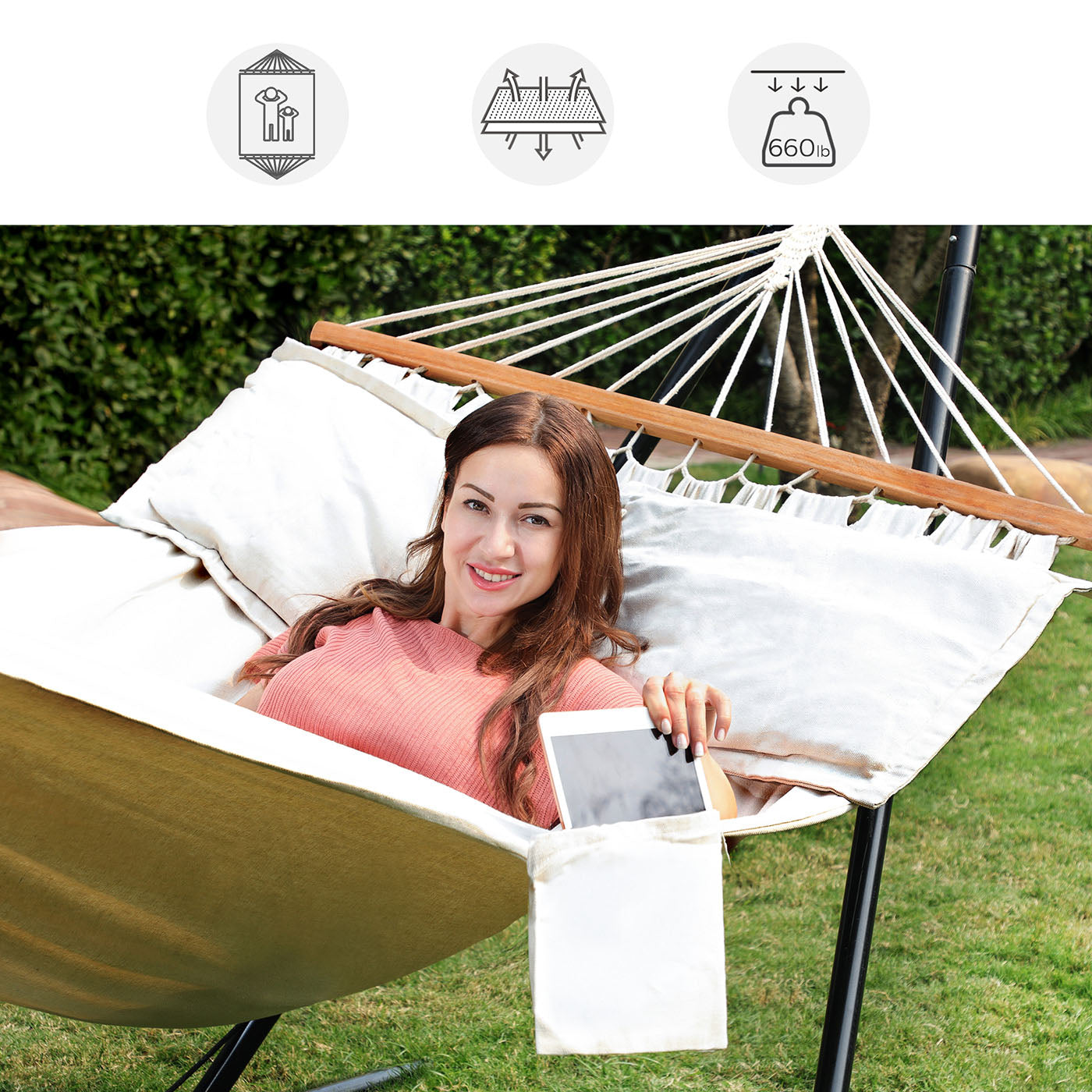 Hammock with Two Pillows - image 3